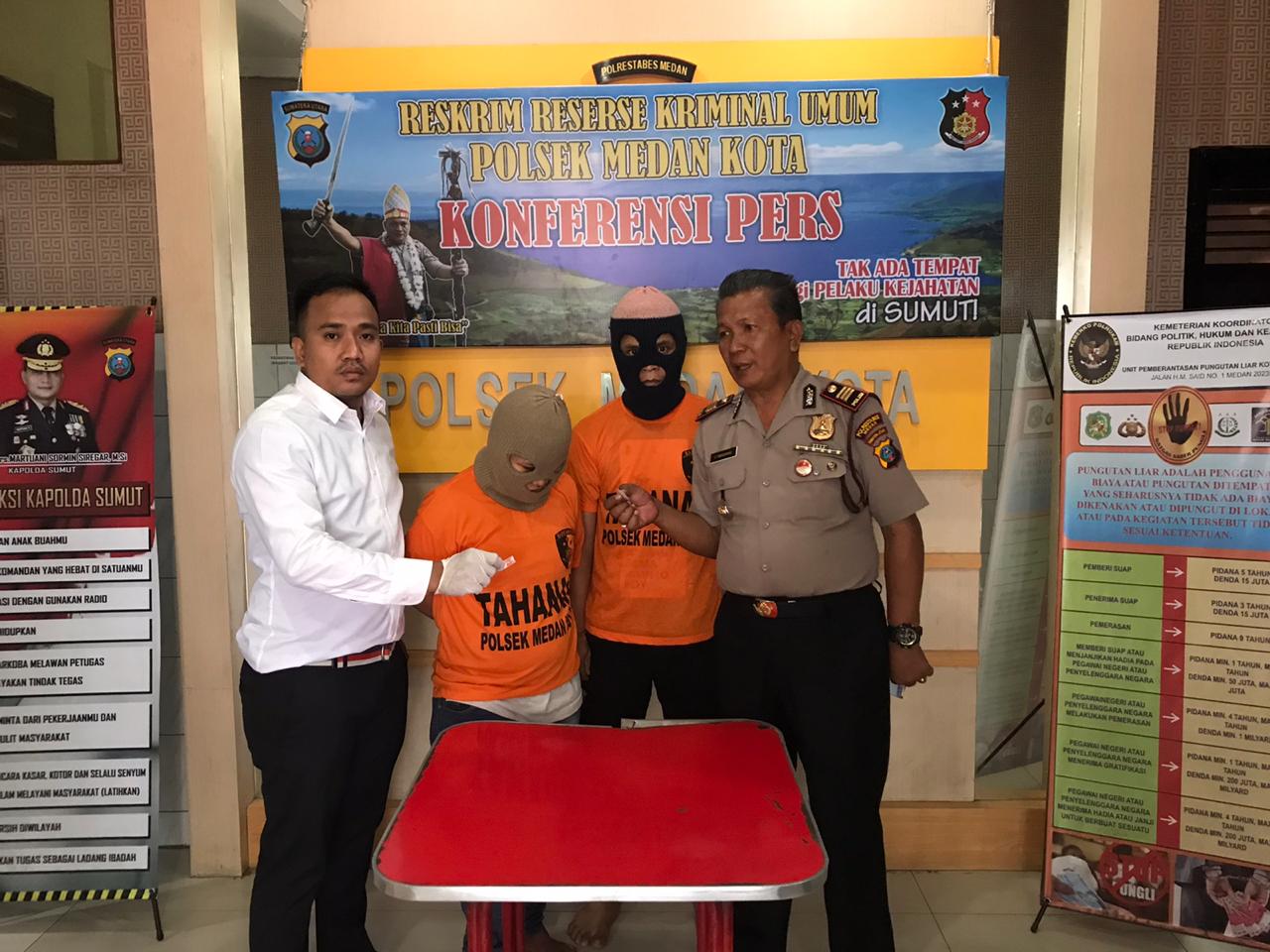 Tekab Polsek Medan Kota Ringkus Pengguna dan Pengedar Shabu