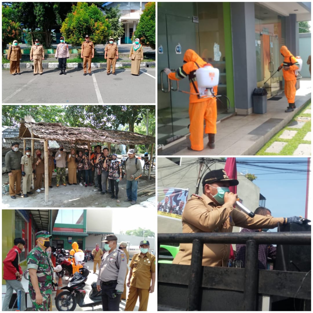 Bersama 3 Pilar Kec. Medan Sunggal, Polsek Medan Sunggal Gelar Apel Bersama Cegah Virus Covid-19