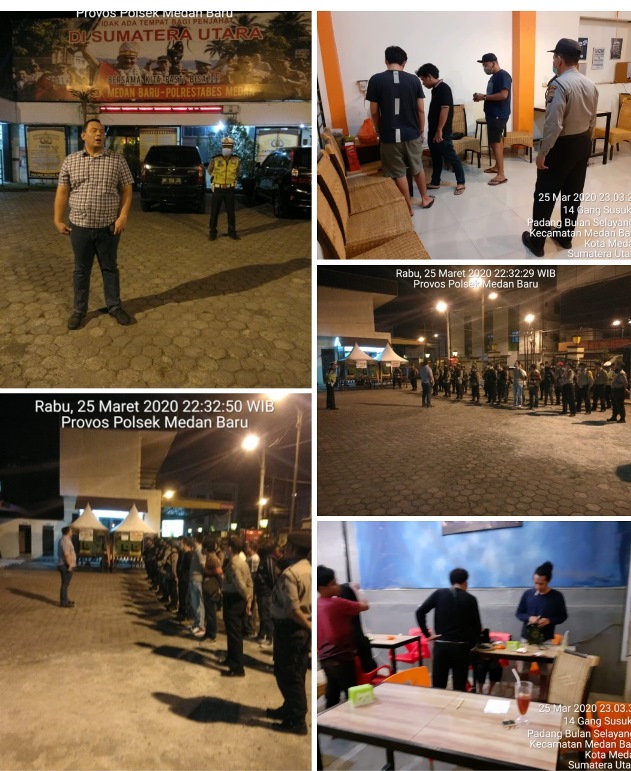 Kapolsek Medan Baru Pimpin Apel Gabungan untuk Pembubaran Masyarakat Berkumpul