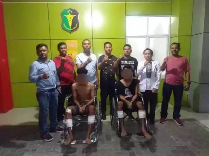 Dua Pelaku Curas Ditembak Tekab Polsek Sunggal