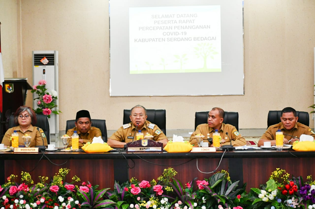 Pemkab Sergai Gelar Rapat Percepatan Penanganan Virus Corona atau COVID-19