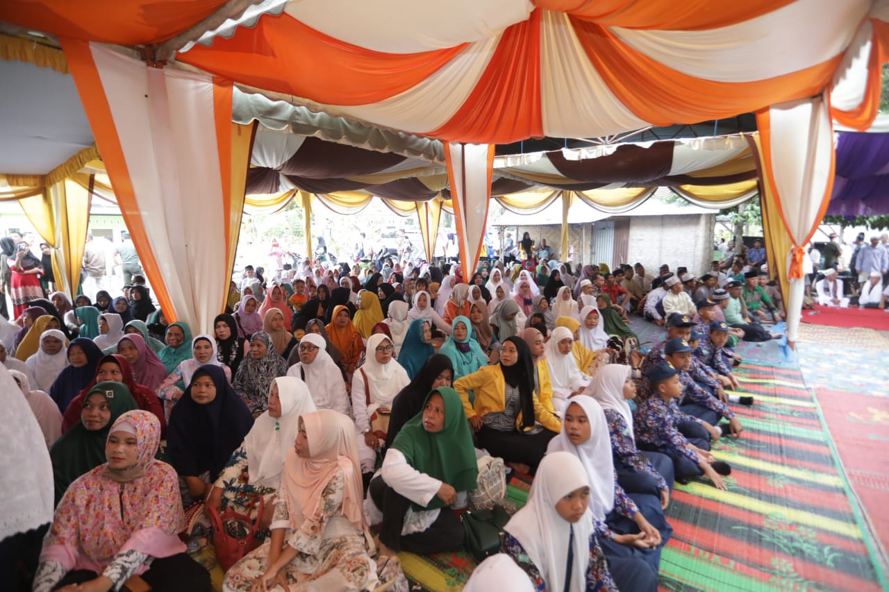 Bupati Serta Forkompinda Asahan Hadir Dalam Pengajian Akbar Kecamatan Aek Songsongan
