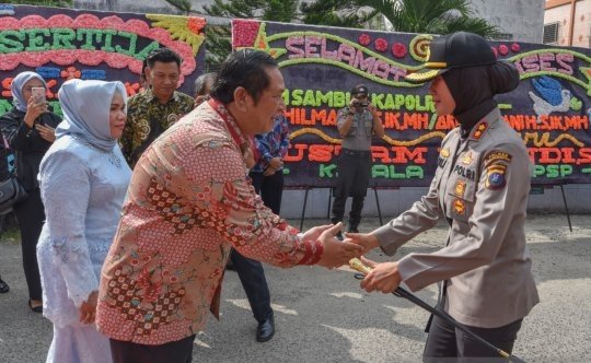 Wali Kota Padangsidimpuan Irsan Sambut Kapolres Kota AKBP Juliani Prihatini