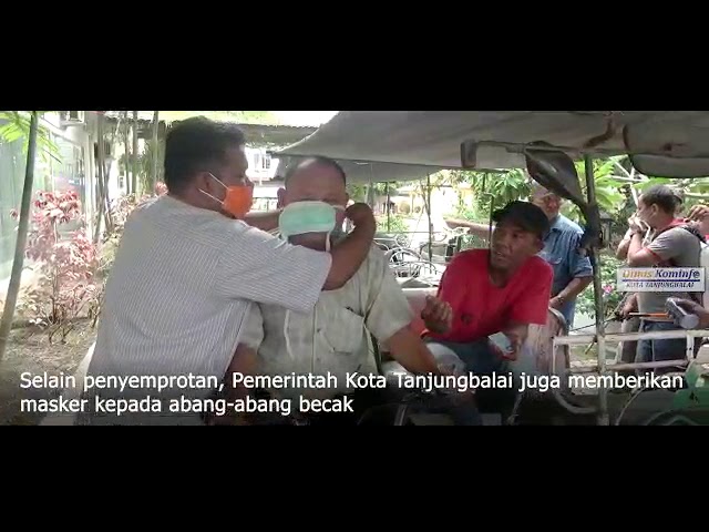 Pemerintah Kota Tanjungbalai Melakukan Penyemprotan Disinfektan