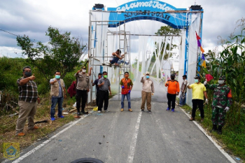 Pj. Bupati Tinjau Posko Perbatasan Dengan Kab.DairiÂ  di Dusun Perjaratan Kecamatan Kerajaan