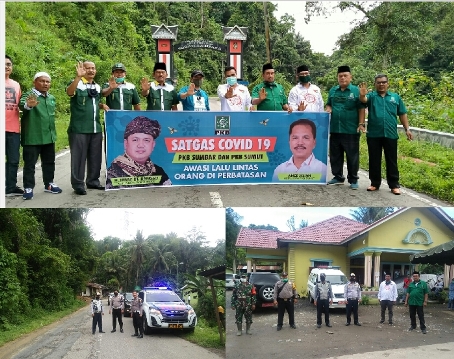 Cegah Penyebaran Covid 19, PKB Sumut Jaga Perbatasan Sumbar