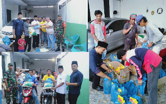 Saling Bantu di Musim Corona, Warga Lingkungan IX Denai Terima Paket Sembako