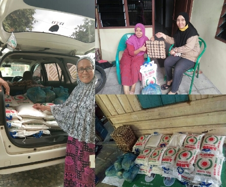 Peduli Covid 19, Alumni SMPN 11/13 94 Bagi Sembako