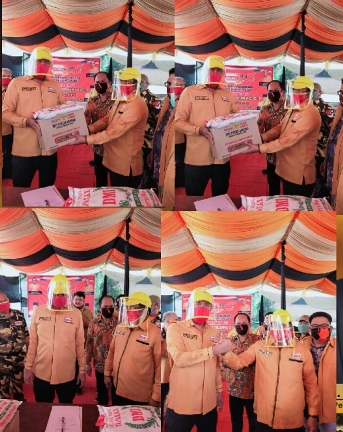 Pandemi Covid 19, DPD Hanura Sumut Berbagi Sembako, Kodrat Shah: Mari Ikut Bantu Pemerintah