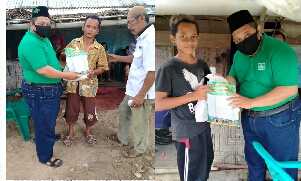 PCNU Dibawah Komando Zulkarnaen Bagikan Imsakiyah dan Sembako