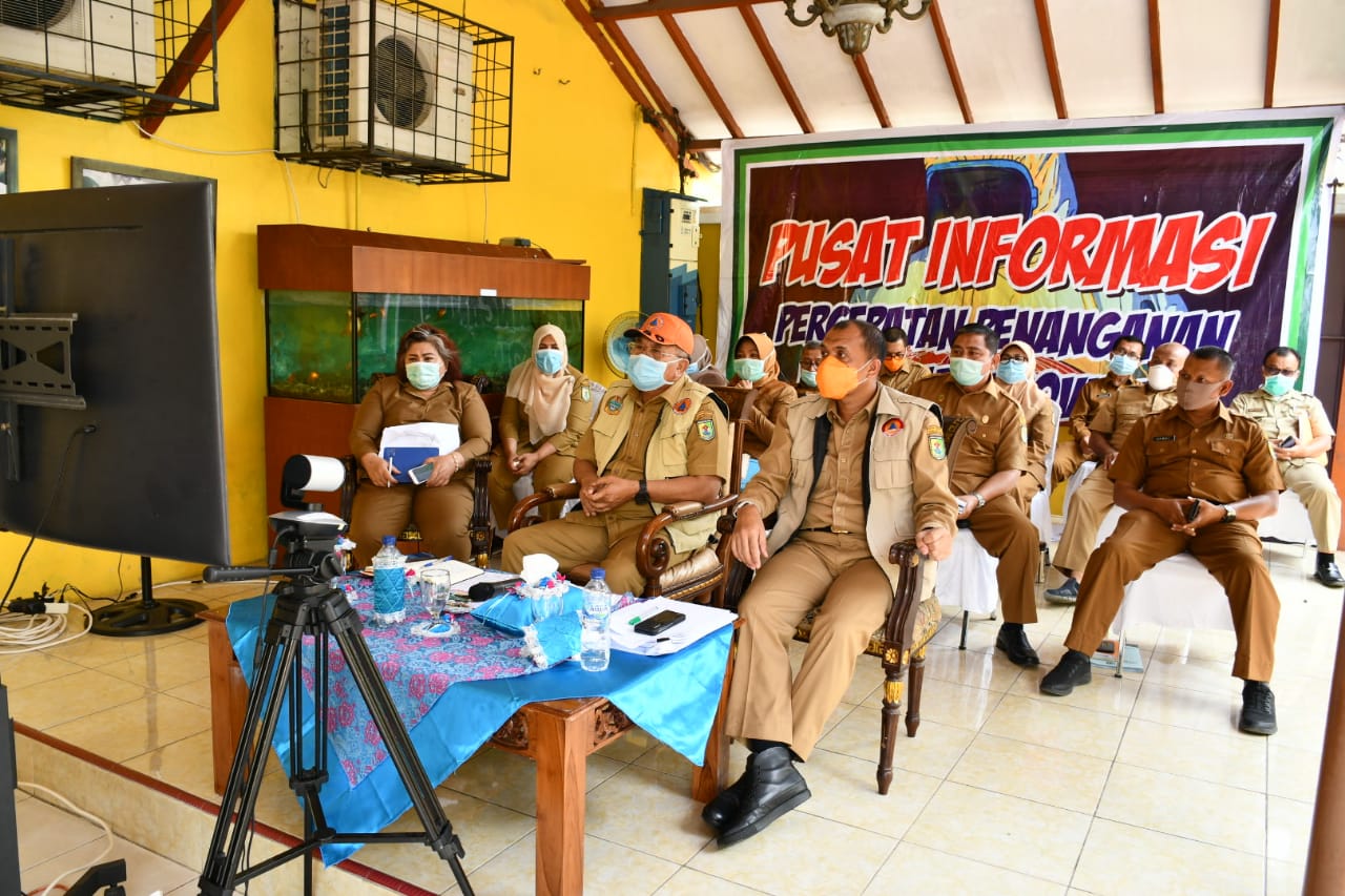 Bupati Soekirman Usulkan Beberapa Hal Penanganan Covid 19, Teleconference Dengan Gubsu