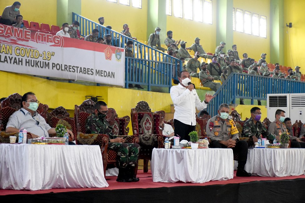 Simulasi TFG Ops Aman Nusa II Toba,  Gubernur Sebut Berbagai  Dampak Covid-19 Harus Diantisipasi