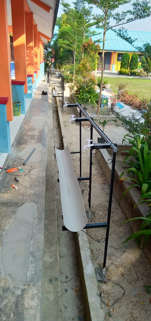 Antisipasi Virus Corona, SMKN 1 Pantai Labu Buat Fasilitas Cuci Tangan