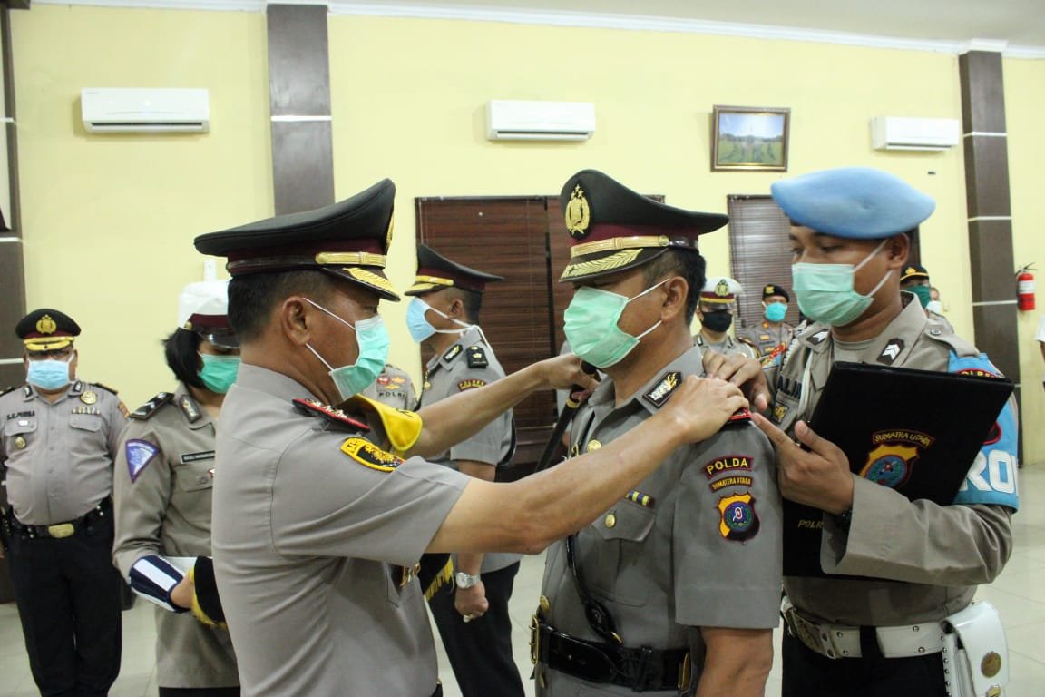 Kapolres Sergai Pimpin Sertijab Waka Polres, Kabag Ops dan 2 Kapolsek