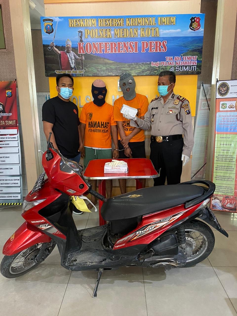 Polsek Medan Kota Amankan Dua Pelaku Jambret HP di Air Bersih