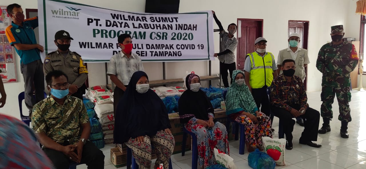 Peduli Dampak COVID-19 PT DLI Labuhanbatu Salurkan Bantuan Sembako Rp. 240 Juta.