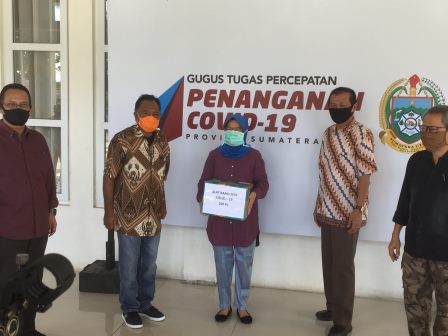 GTPP Covid-19 Sumut Terima  Bantuan Rapid Test dan Beras