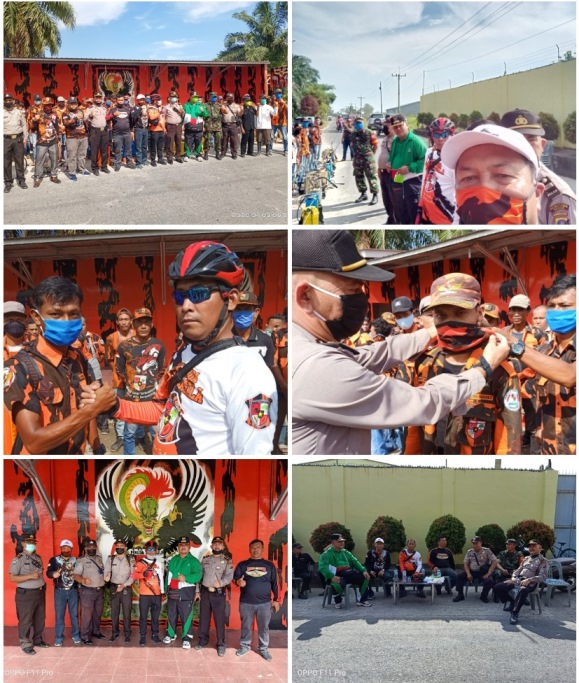 Bersama Muspika Percut Seituan, Ranting PP Desa Tanjung Selamat dan 300 Anggota Gelar Baksos Semprotkan Disinfektan Cegah Corona