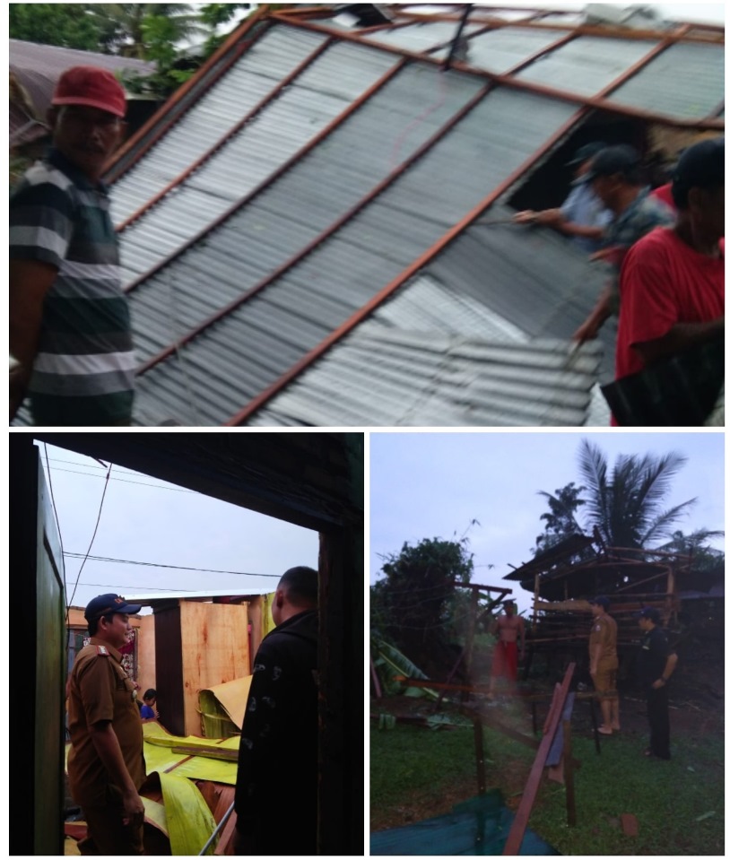 Angin Puting Beliung Luluh Lantakan Ratusan Rumah Warga di Patumbak