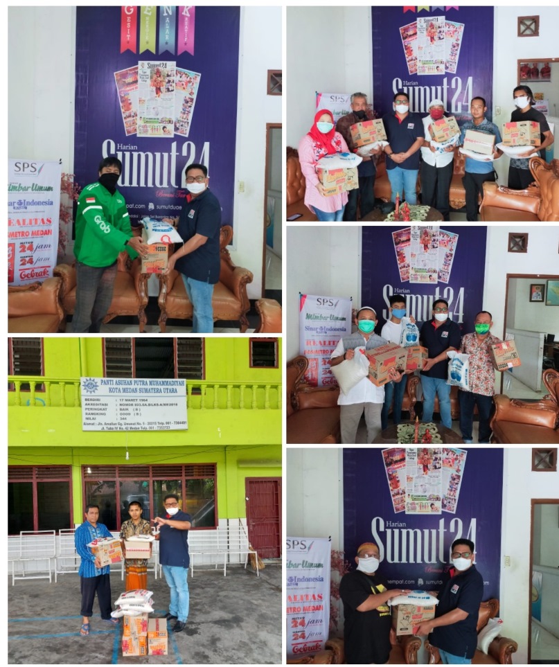 Peduli Kondisi Wabah Korona, Sumut24 Group Kembali Berbagi