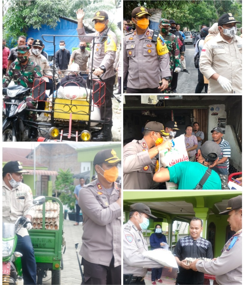 Forkopimda Kota Tanjung Balai Berikan Bansos Sembako Kepada Masyarakat Terdampak Covid-19