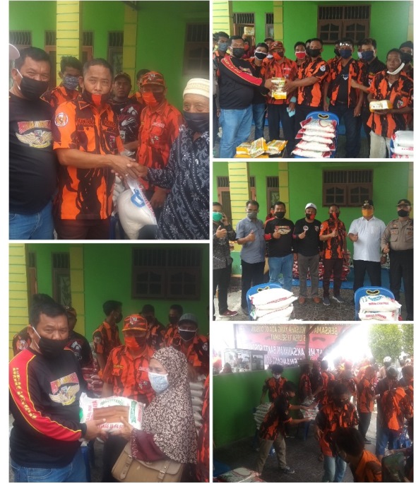 Cara Lain Perangi Covid-19, PAC PP Percut Sei Tuan dan Ranting PP Desa Tanjung Selamat Dengan Bersedekah