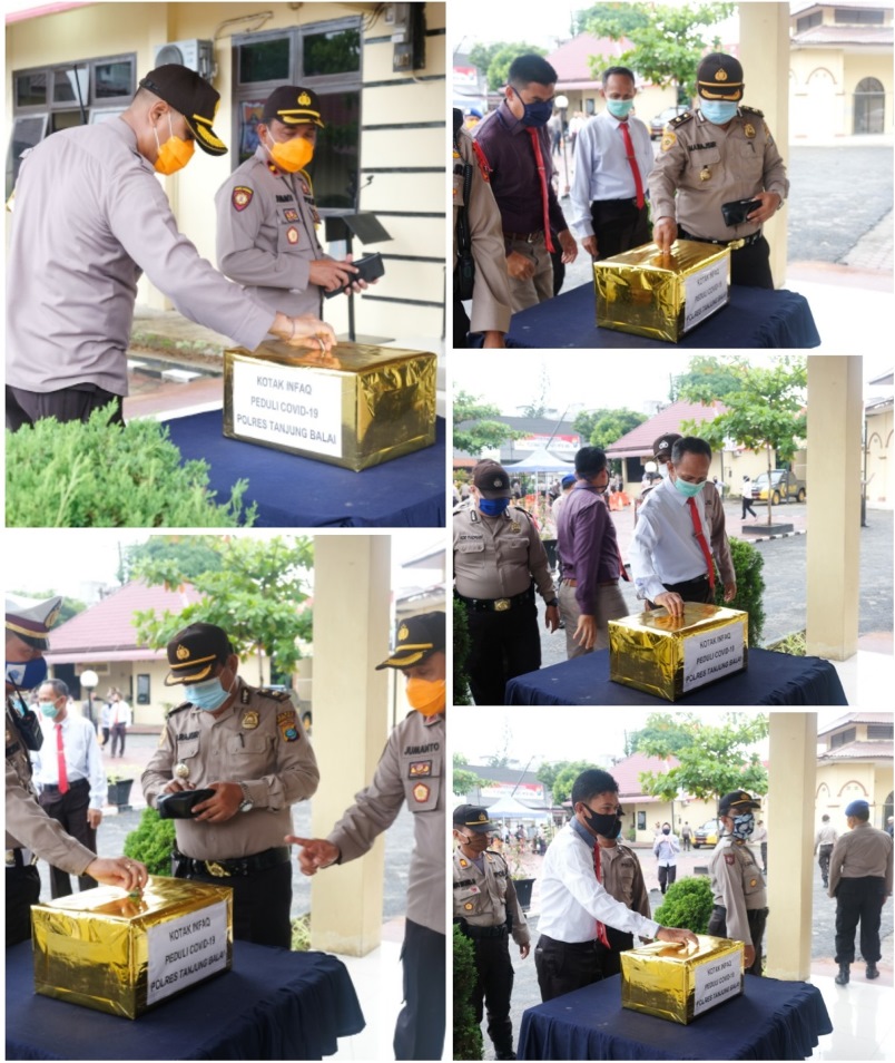 Hari ke-3 Ramadhan 1441 H, Polres Tanjung Balai Kembali Kumpulkan Sumbangan