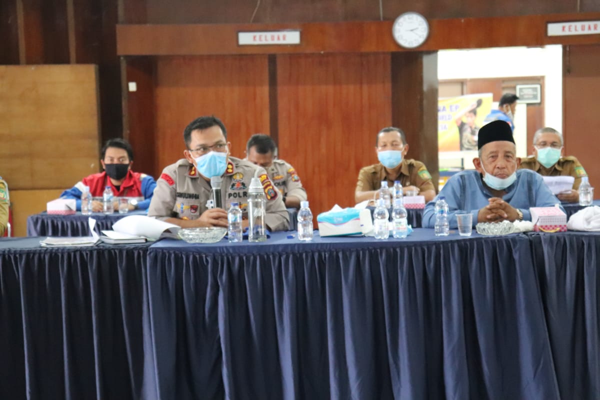 Kapolres Ingatkan Kades Berhatiâ€“hatil Gunakan DD dan ADD, Sosialisasikan Protokol Kesehatan Covid-19