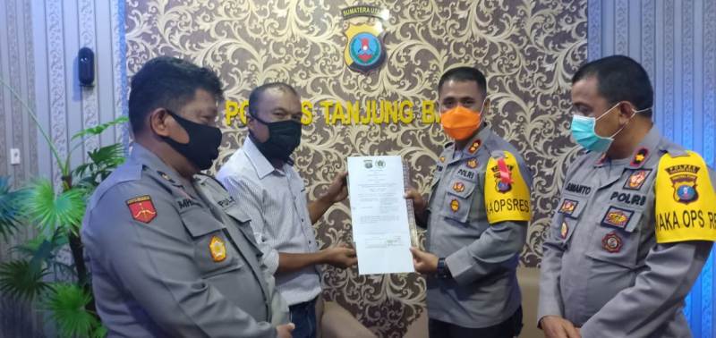 Kapolres Tanjung Balai Tandatangani Nota ITK Polri Berbasis Online