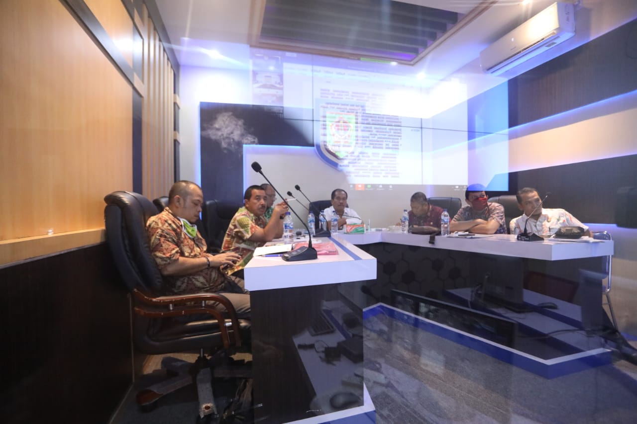 Pemkab Asahan Ikuti Vicon Kemendagri Tentang Percepatan Penanganan Covid19