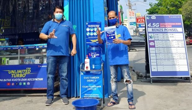 XL Axiata Bantu Paket Kesehatan Pegawai Toko Pulsa