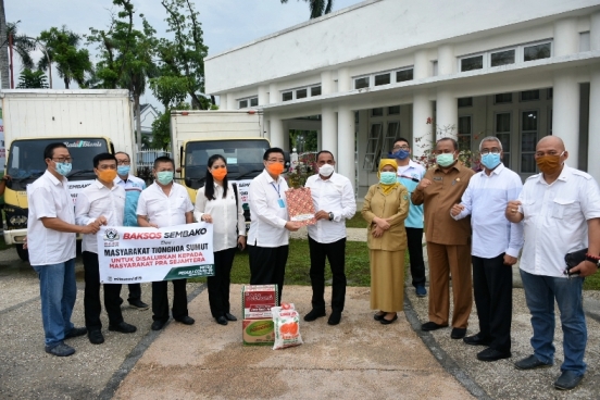 Perkumpulan Mitsu Serahkan Bantuan Sembako danÂ  PT Medan Sugar Indonesia Sumbang Gula Putih