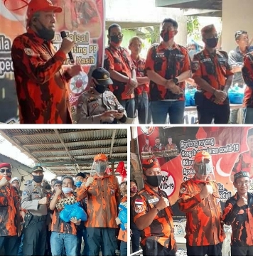 PP Peduli Pandemi Covid 19, Lagi Ketua MPW PP Sumut Kodrat Shah Serahkan Bantu