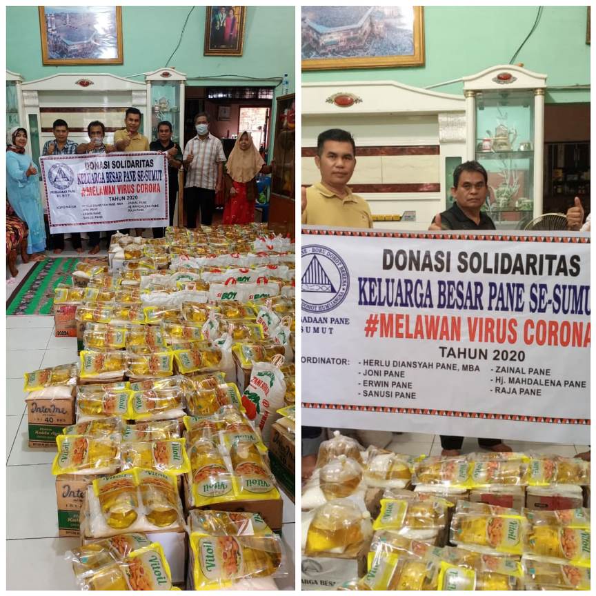 Keluarga Besar Parsadaan Pane se-Sumut Bagi 153 Paket Sembako