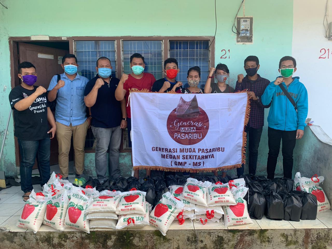 GM Pasaribu Medan Bantu Sembako Bagi Keluarga Terdampak Covid-19