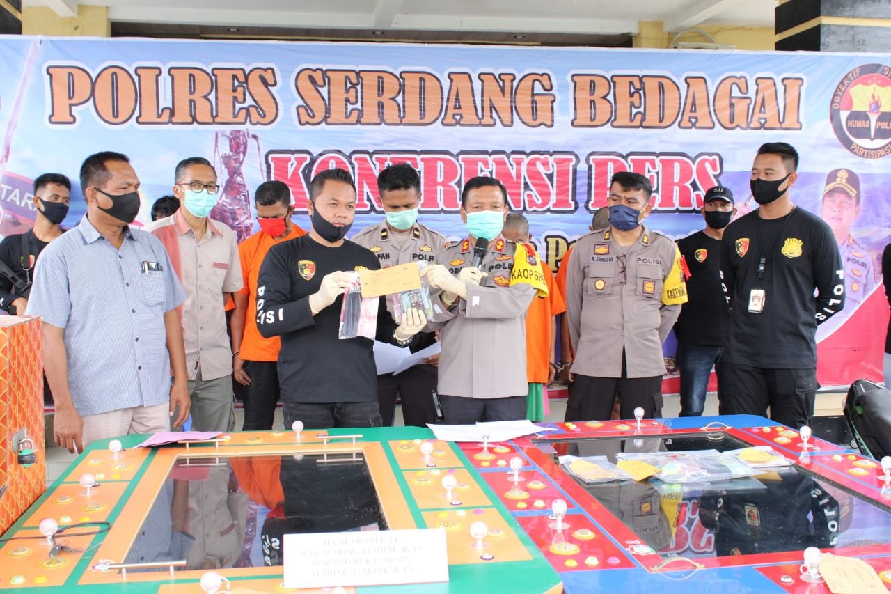 Hasil Operasi Pekat Selama Ramadhan, Polres Sergai Amankan 5 Tersangka dan Mesin Tembak Ikan
