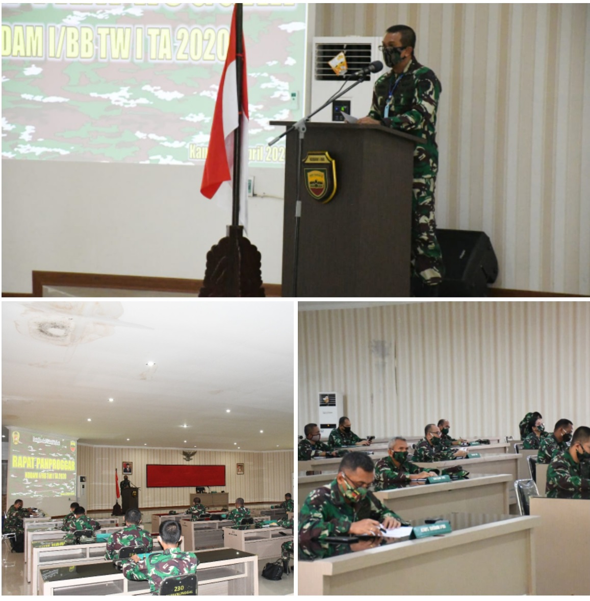 Kasdam I/BB Buka Rapat Panitia Program Kerja dan Anggaran Kodam I/Bukit Barisan Triwulan I Tahun 2020