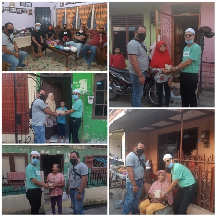 Ketua Pewarta Polrestabes Medan Gulirkan Bantuan Dana dan Nasi Bungkus Kepada Warga Kurang Mampu