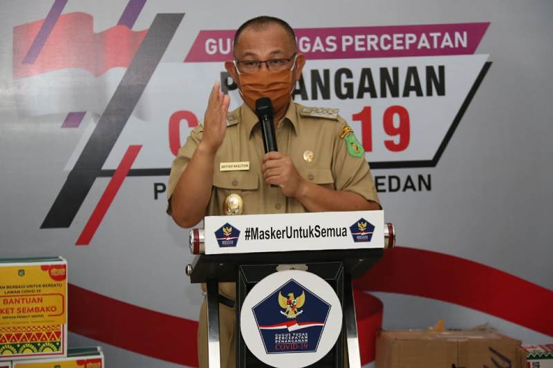 Pemko Medan Terima Bantuan Sembako dari Indosat Ooredo dan PT Wilmar Group