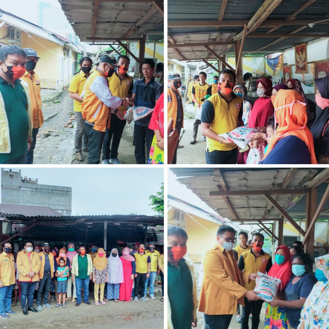 Peduli Dampak Corona, Hanura Medan Barat Bagi Sembako