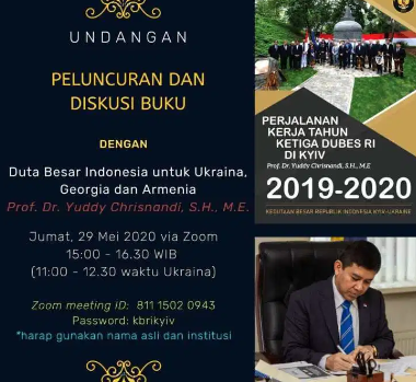 Dubes Ukraina Prof Yuddy Crisnandi Launching Buka Secara Virtual