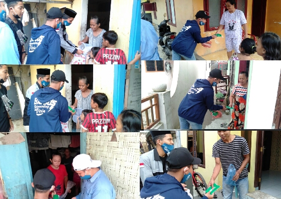 Salinker Medan Helvetia Bagikan Bahan Pangan Kepada Warga, GMM Apresiasi