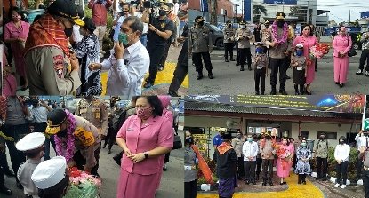 Bupati Bareng Masyarakat Tanah Karo Sambut Kunker Kapolda Sumut Bersama Ketua Bhayangkari