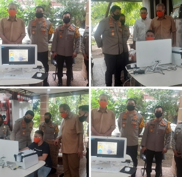 Pemuda Pancasila Sumut Kodrat ShahÂ  Serahkan Bantuan Mesin Cetak KTA ke Polrestabes Medan