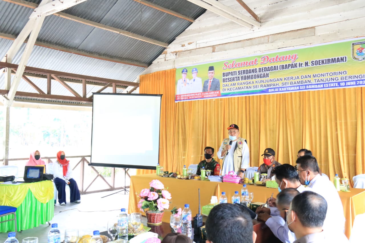 Monitoring Bantuan Sosial Terkait Covid- 19, Bupati Sergai Apresiasi TNI dan Kepolisian