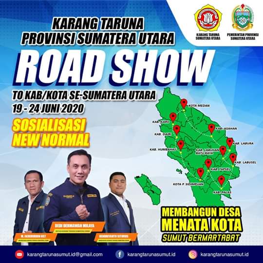 Sosialisasikan New Normal, Karang Taruna Akan Road Show ke Kab/Kota Se Sumut