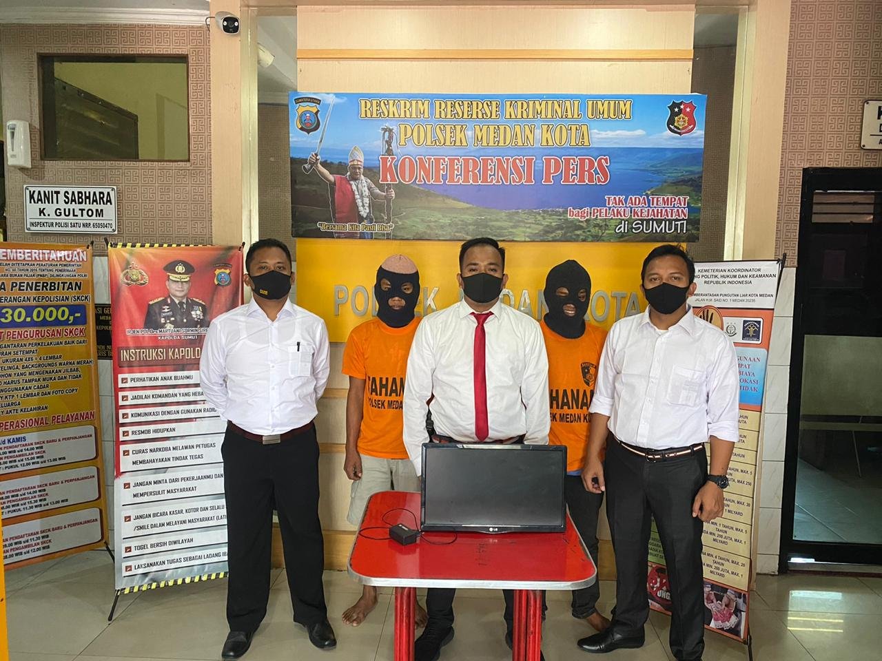 2 Pelaku Pencuri TV LCD Diciduk Tekab Polsek Medan Kota