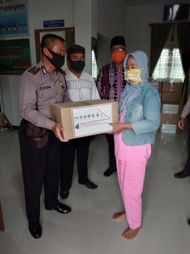 3 Pilar Desa Kawal Dan Salurkan Sembako Dari Pemprovsu