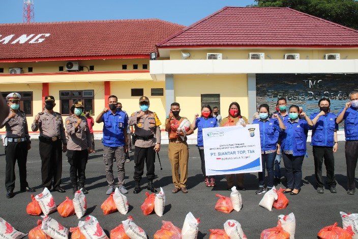 Polresta Deli Serdang Terima Bantuan Paket Sembako
