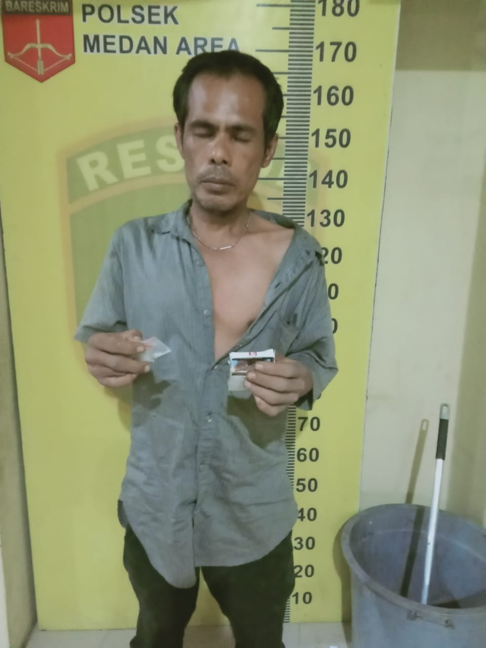 Agus Salim Pengedar Shabu Gg Jati Diciduk Personil Polsek Medan Area